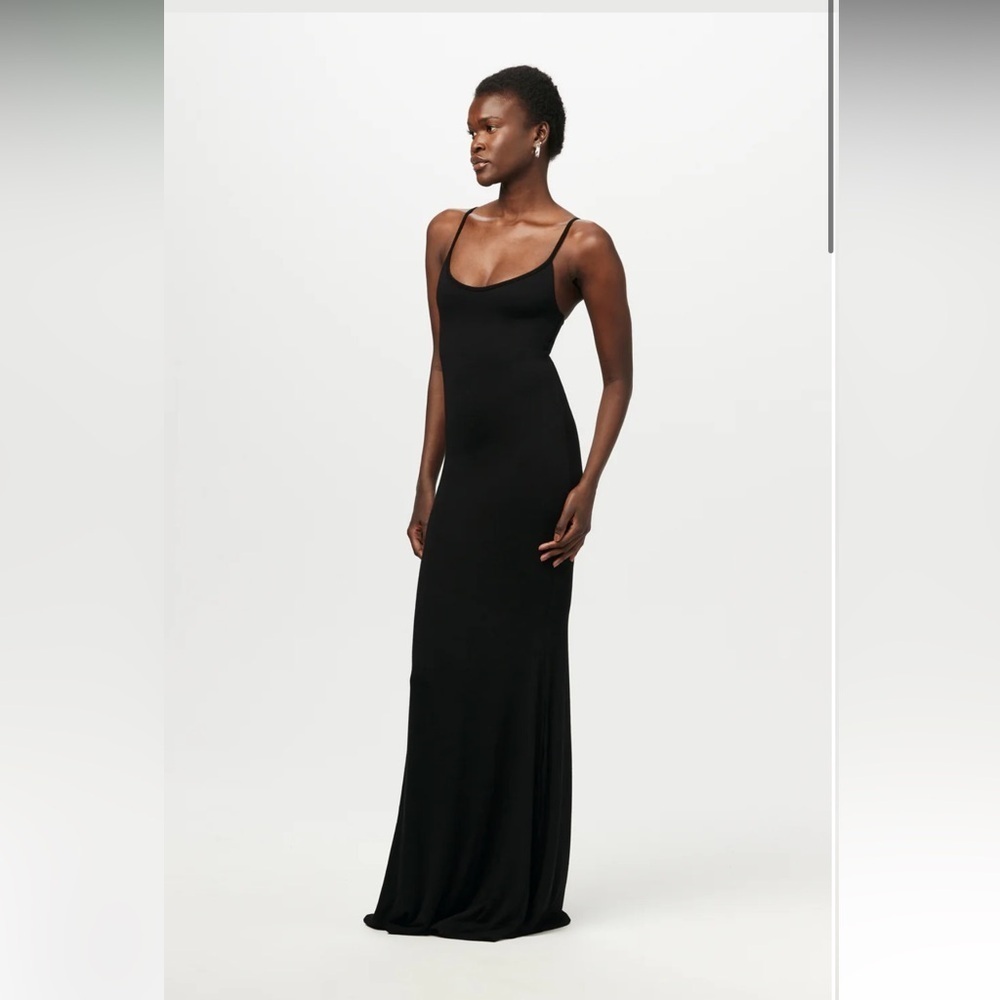 NEW Naked Wardrobe Black Snatching NW SLIP MAXI DRESS